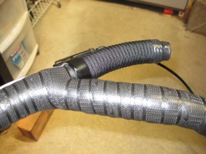 Completed paracord wrap of bar-end