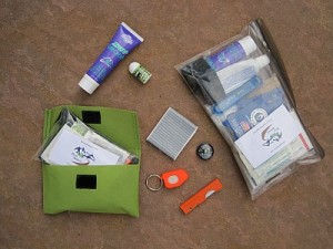OutThere kits with first aid, emergency gear, and personal care for cyclists