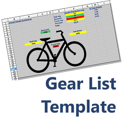 Gear List Template Gear List Template